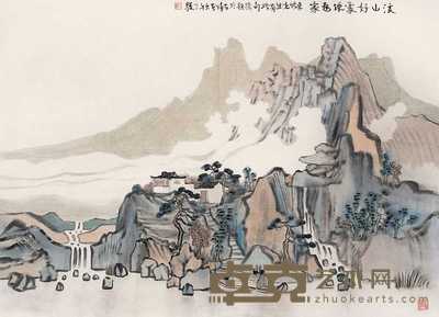 方骏 2002年作 溪山好处便为家 立轴 59×82cm